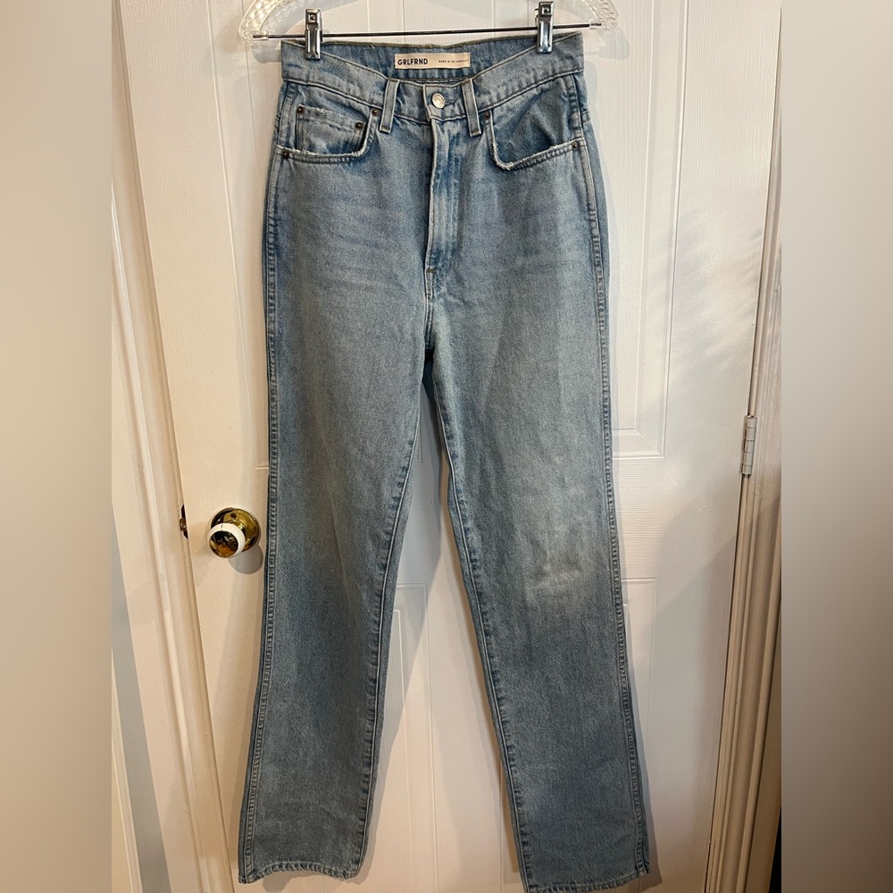 GRLFRND The Sara super high rise slim straight jean size 25